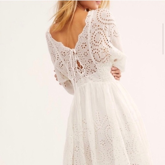 NWT FREE PEOPLE WOMEN'S IVORY LOTTIE DRESS - Picture 5 of 10